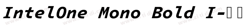 IntelOne Mono Bold I字体转换